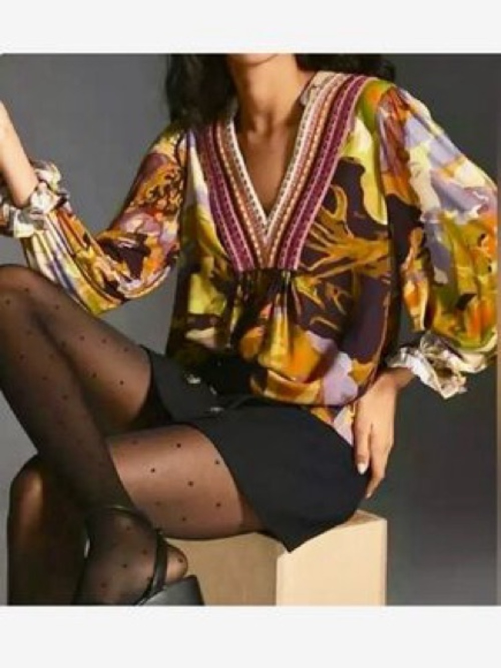 Anthropologie / Bl-nk | Stephanie Long-Sleeve Top, XS